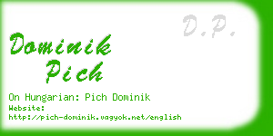 dominik pich business card